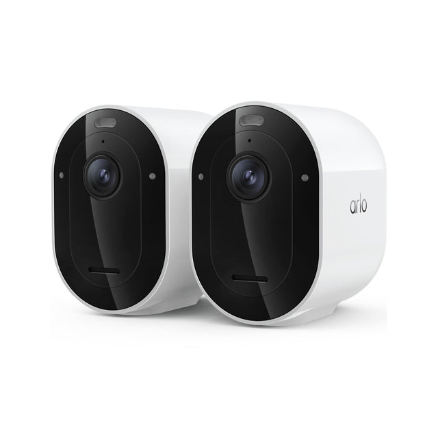 Front. Arlo - Pro Outdoor Security Camera 2K HDR (6th Gen, 2025 Release) - Wireless, Rechargeable Battery, 2-Cam - White.