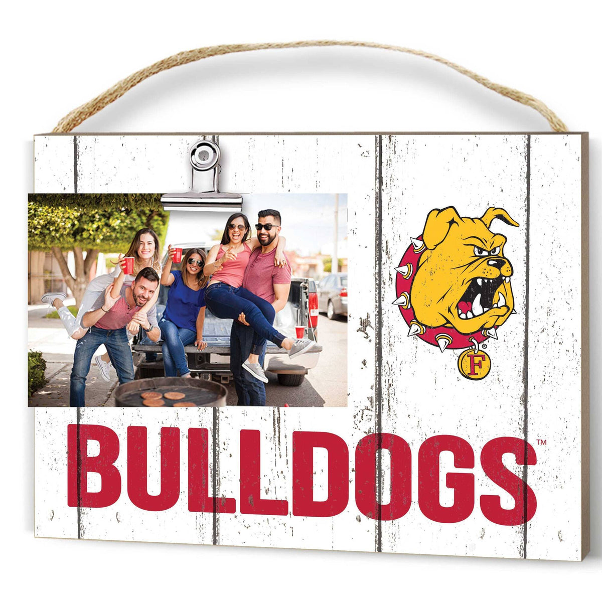 Jardine - Ferris State Bulldogs 8" x 10" Weathered Clip It Frame - White