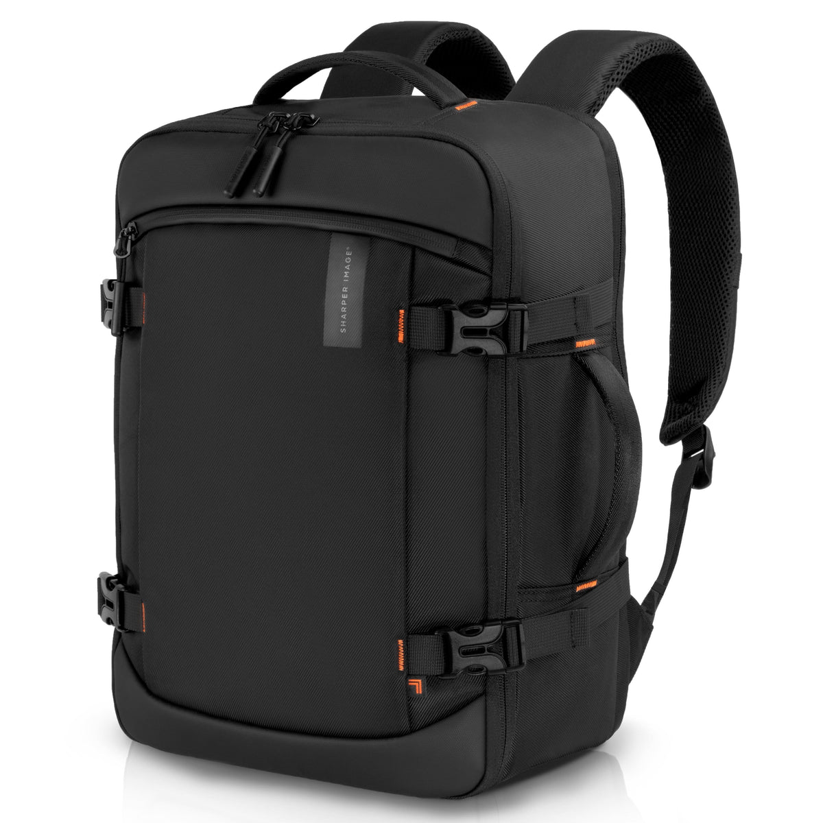 Sharper Image - Travel Backpack, 23L TSA Flight Approved Weekender Travelling Bag, Fits 16” Laptop, Water Resistant - Black