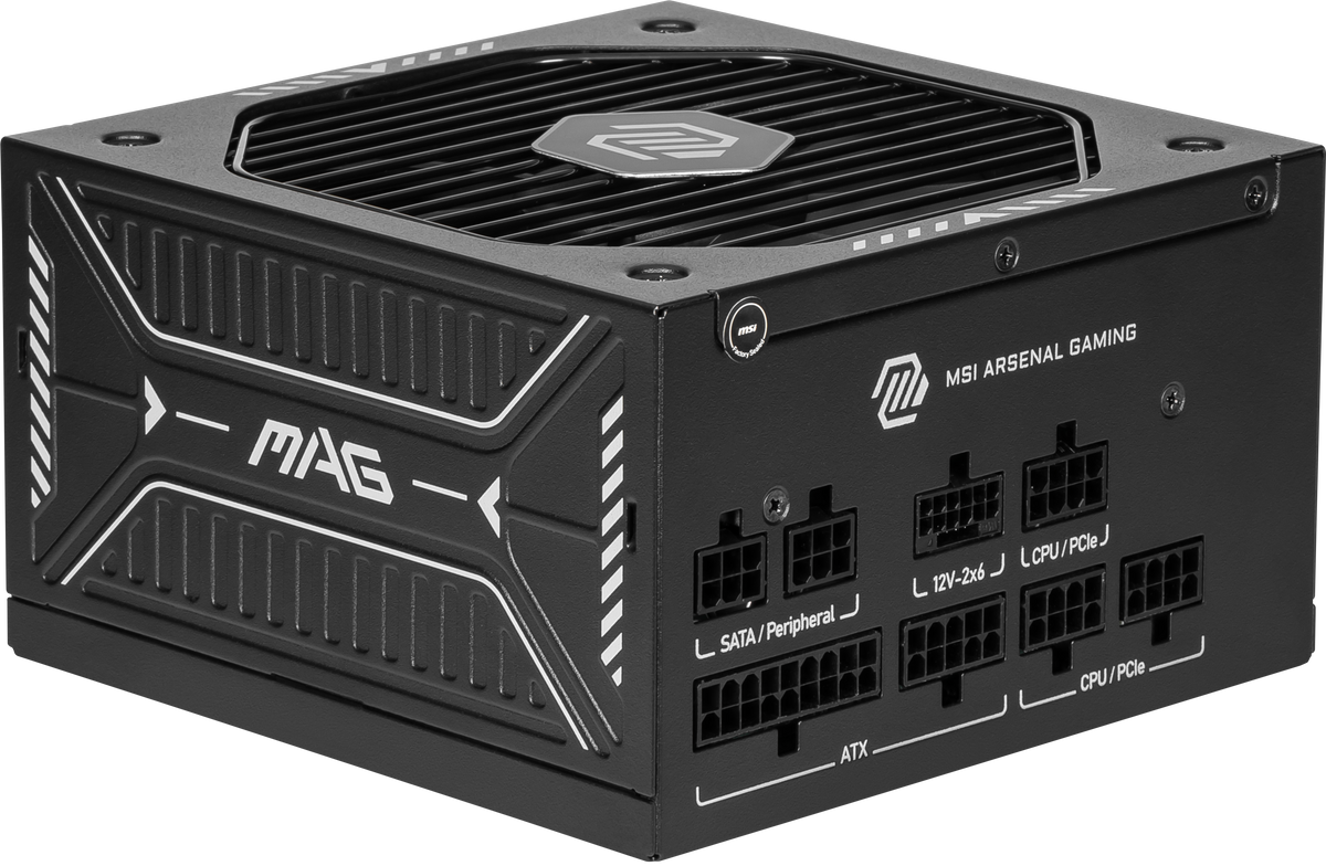 MSI - MAG A650GLS PCIE5 650W ATX 3.1 & PCIe 5.1 Ready Fully modular 80 Plus Gold Energy Efficiency Gaming Power Supply - Black