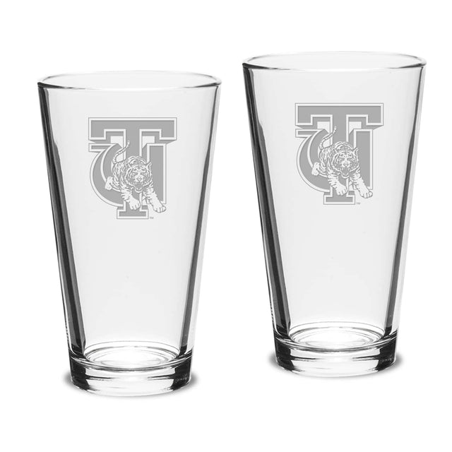 Front. Jardine - Tuskegee Golden Tigers 2-Piece 16oz. Classic Pub Glass Set - Multicolor.
