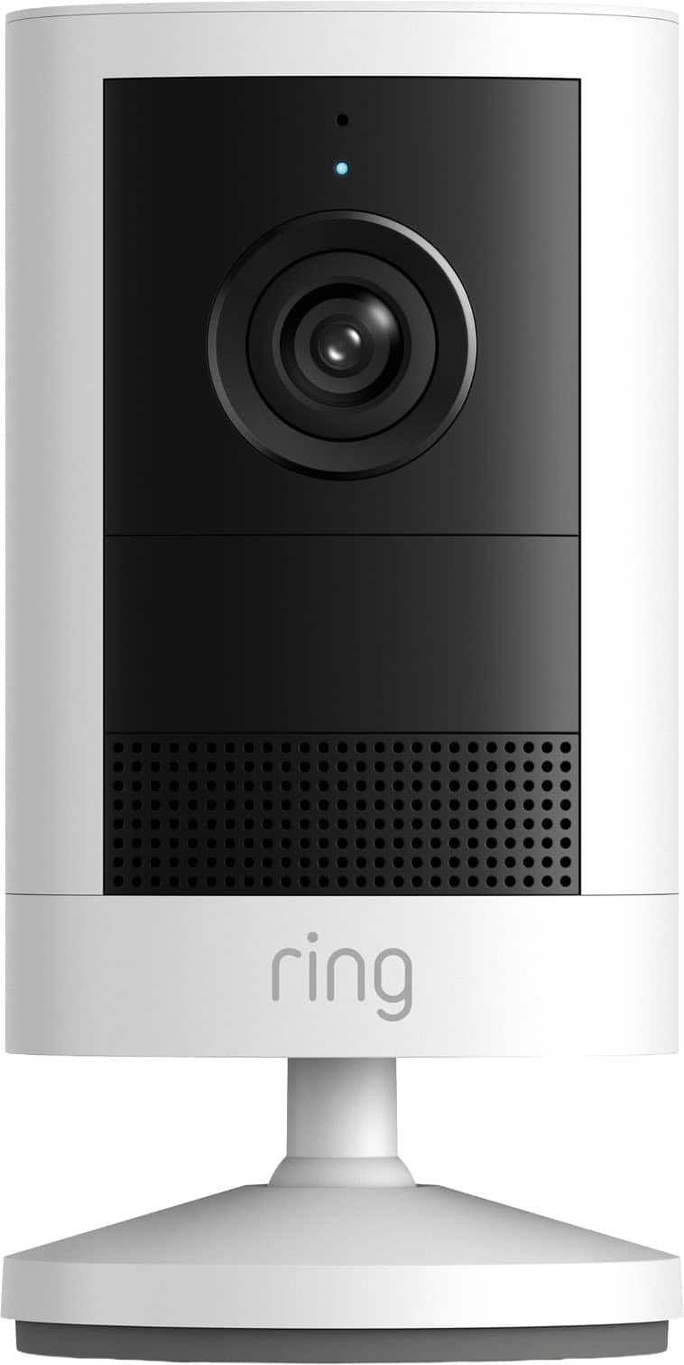 Ring - Outdoor Cam 2K, Battery — Wide-Angle Retinal 2K Video, 6x Enhanced Zoom, Night Vision - White