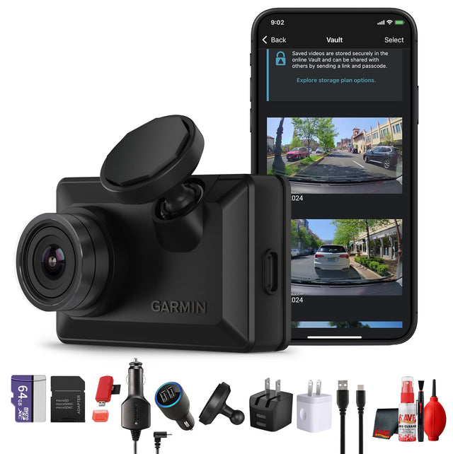 9:02 Back Vault Select  
Saved videos are stored securely in the online Vault and can be shared with others by sending a link and passcode.  
Explore storage plan options.  

024 GARMIN  
64GB XC MPSCD  
ADAPTER  
MIR  
SCA  
PAT  
MIIN  
RAVE  
LEANS  
KAVE  

Nated
