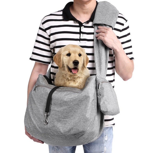 Front. Ownpets - Pet Sling Carrier Hands-Free Bag Adjustable Strap.