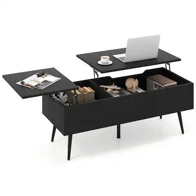 Costway - Lift Top Coffee Table w/ Storage Multi-Functional Home Center Accent Table for Living Room