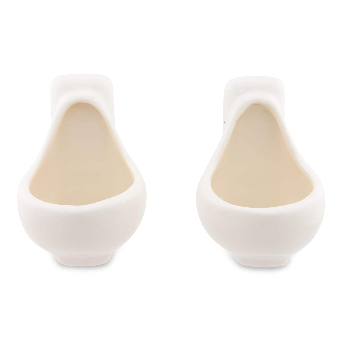 Silver Buffalo - Urinal 1-Ounce Sculpted Ceramic Shot Glasses | Set of 2 - White