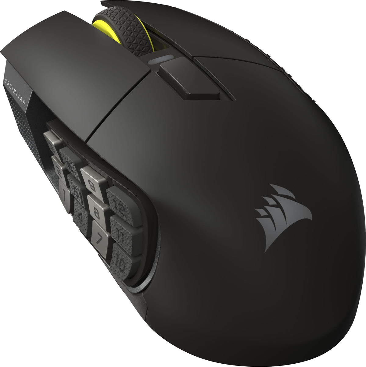 CORSAIR - Scimitar Elite Wireless SE MOBA/MMO Optical Gaming Mouse with 16 Programmable Buttons - Wireless - Gun Metal Black
