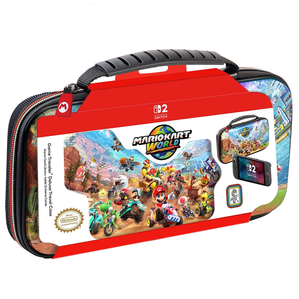RDS Industries - Nintendo Licensed Game Traveler Deluxe Mario Kart World Case - Black