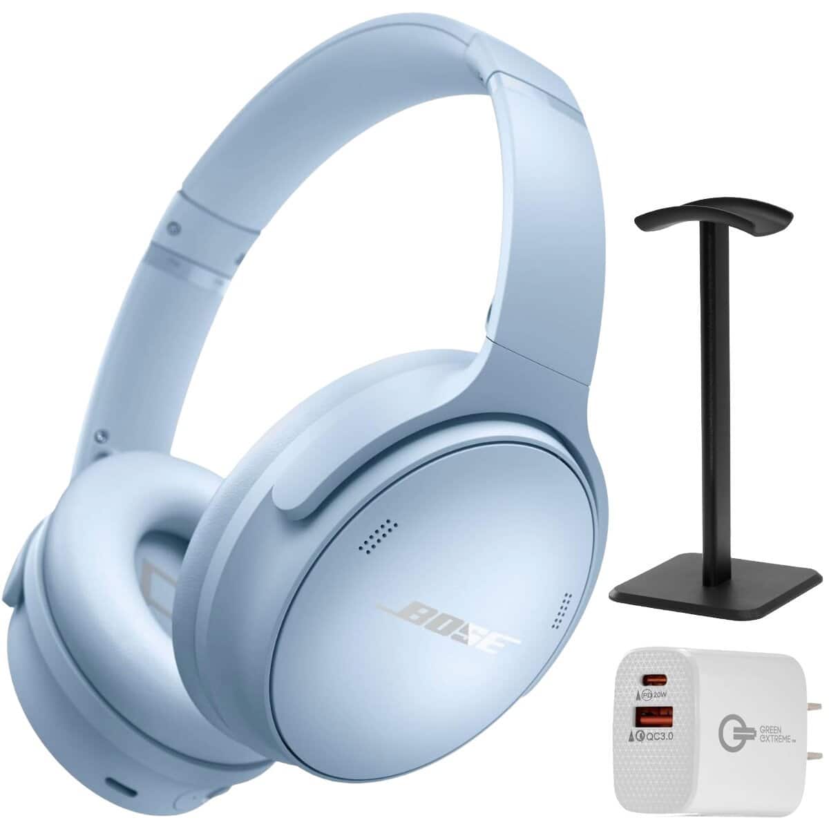 Bundle - Bose - QuietComfort Wireless Noise Cancelling Over-Ear - White Smoke