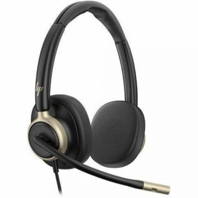 Poly - Mission 825 Headset - Stereo - USB - Wired - On-ear - Binaural - Supra-aural - Black
