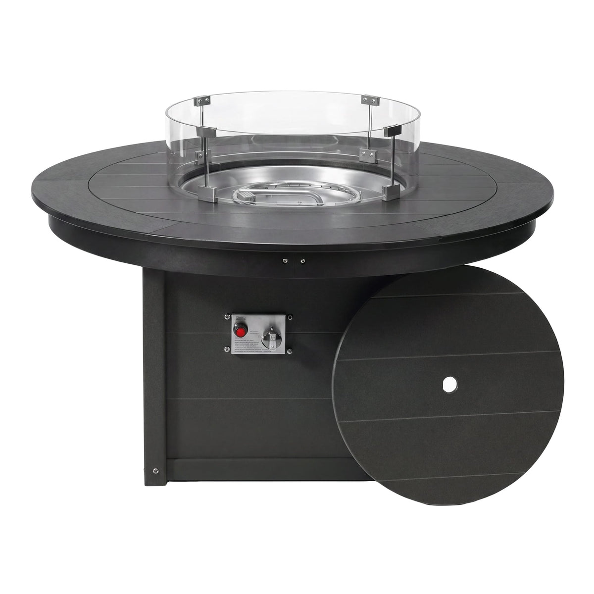 WestinTrends - Helios 47" Modern Outdoor 55,000 BTU Patio Propane Round Fire Pit Table - Gray