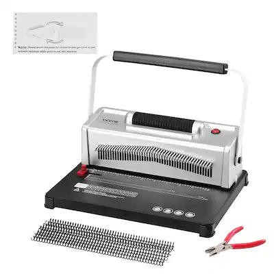 VEVOR - Coil Spiral Binding Machine, Manual Book Maker with Electric Binding