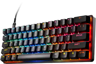 SteelSeries - Apex Pro Mini Gen 3 60% Wired Mechanical OmniPoint Adjustable Gaming Keyboard with Rapid Tap