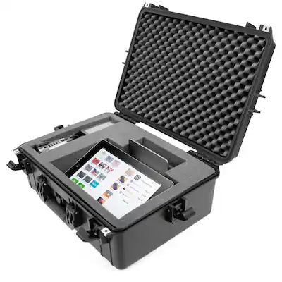 CASEMATIX - Waterproof Travel Case for Square Register Point of Sale System with Impact-Resistant Foam and POS Accessories Storage