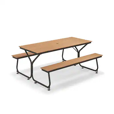 Boyel Living - 6 Feet Outdoor Picnic Table Bench Set for 6-8 People