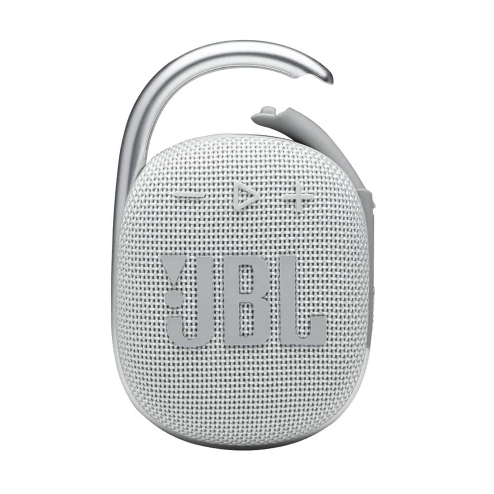 JBL - Clip 4 Portable Mini Bluetooth Speaker, IP67, 10h - White Colour
