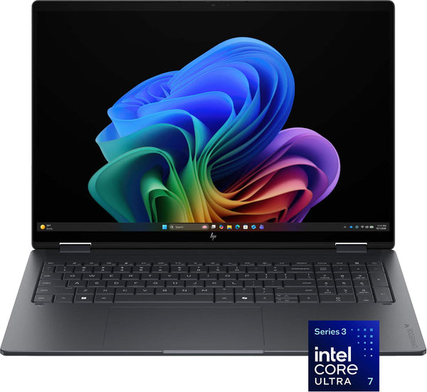HP - OmniBook X Flip 2-in-1 - 16" 2K OLED Touchscreen Laptop - Intel Core Ultra 7 (2026) - 16GB Memory - 1TB SSD - Copilot+ - Eclipse Gray