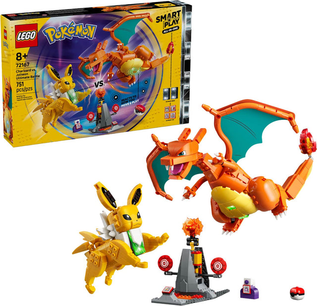 - SMART PLAY ALL-IN-ONE
- LEGO
- 8+ A. 72167 Charizard V3. Jolteon Battle Ultimate 751 VS. 751 pcs/pzs
- REACTS TO MOVE & PLAY
