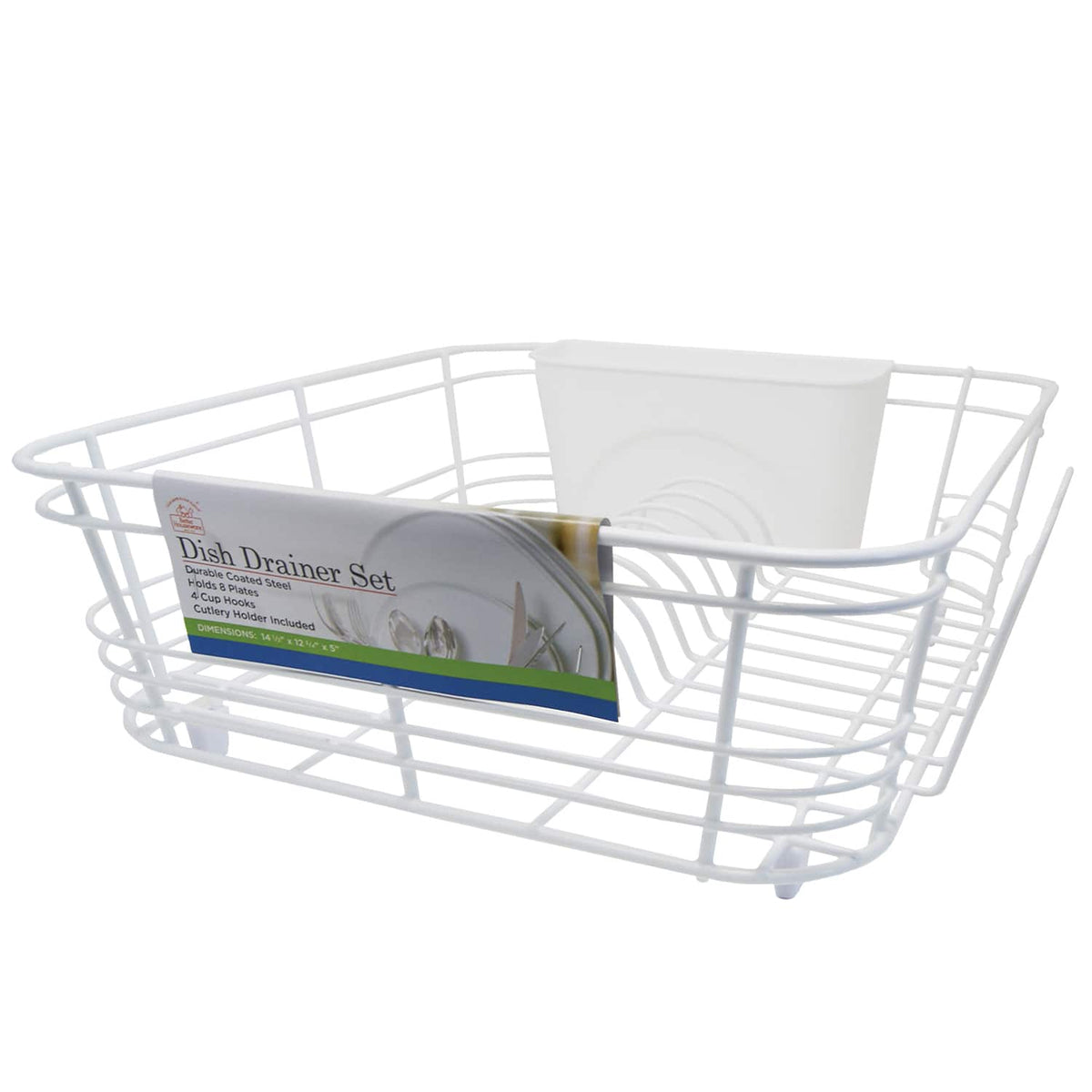 Better Houseware - 2-Piece Dish Drainer set - White