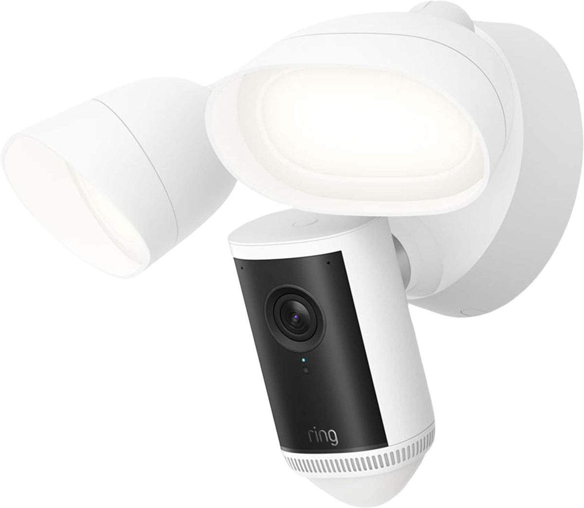 Ring - Floodlight Cam 4K Pro, Retinal 4K video, up to 10x Zoom, ultra-bright motion-activated floodlights - White