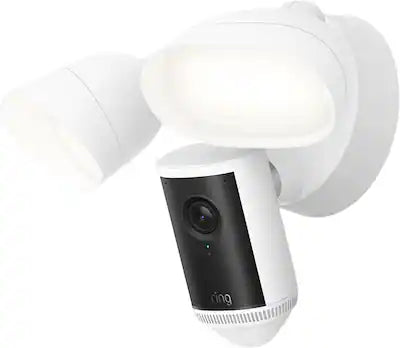 Ring - Floodlight Cam 4K Pro, Retinal 4K video, up to 10x Zoom, ultra-bright motion-activated floodlights