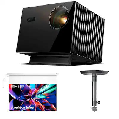 Valerion - Max +135-in FREE PureVision Anti-Speckle Motorized Screen & Accessory