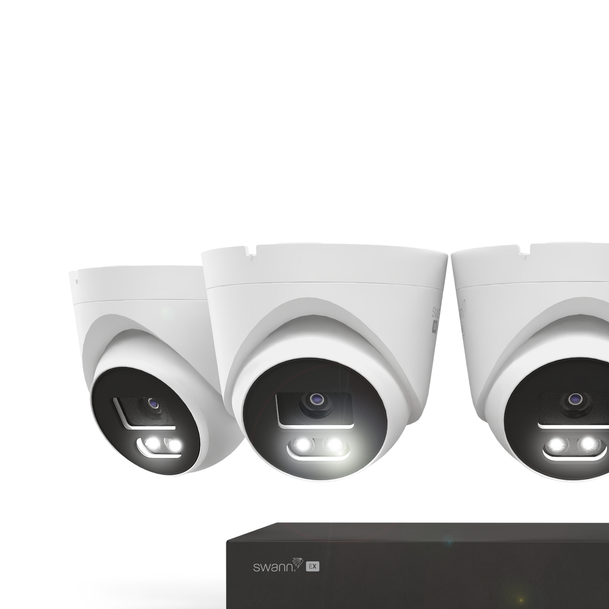 Swann - EliteX™ 6K/12MP NVR Security System with 4 Dome Cameras - White