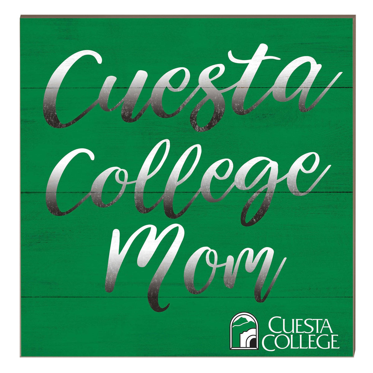 Jardine - Cuesta College Cougars 10" x 10" Mom Plaque - Green