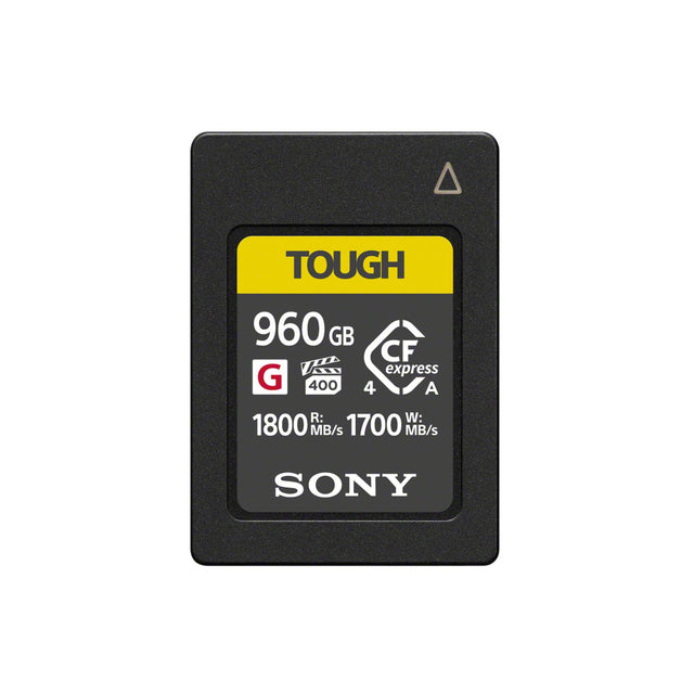 TOUGH  
960 GB  
CFexpress 4 A  
VPG 400  
1800 MB/s R: 1700 MB/s W:  
SONY