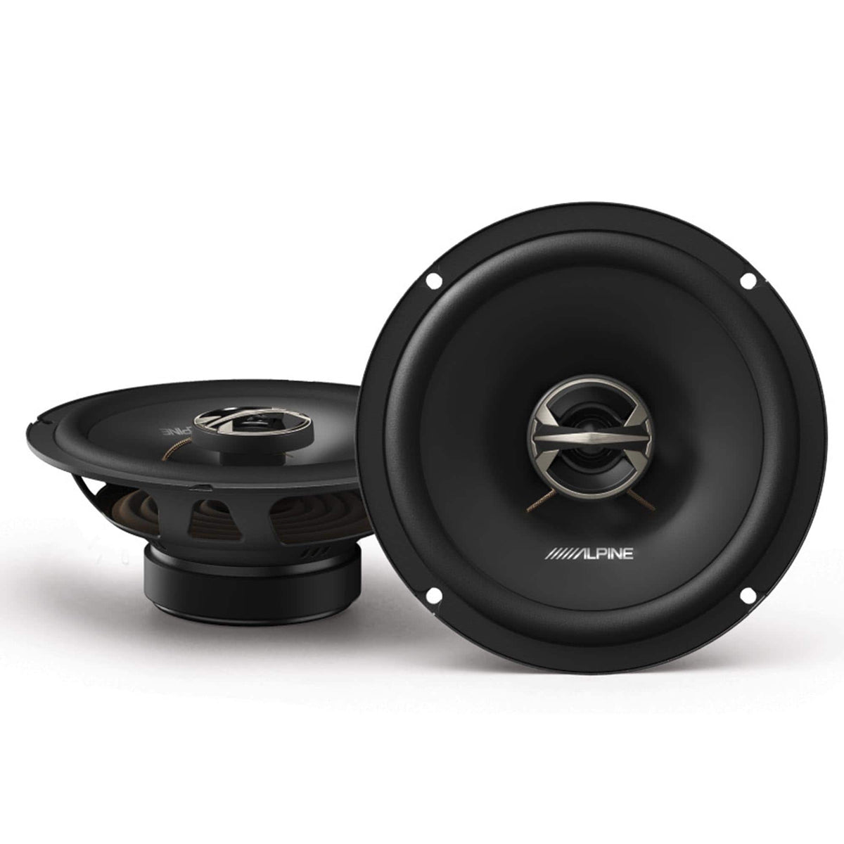 Alpine - EL-E65-G 6.5" Coaxial 2-Way Speaker Set, Pair - Black/Gray