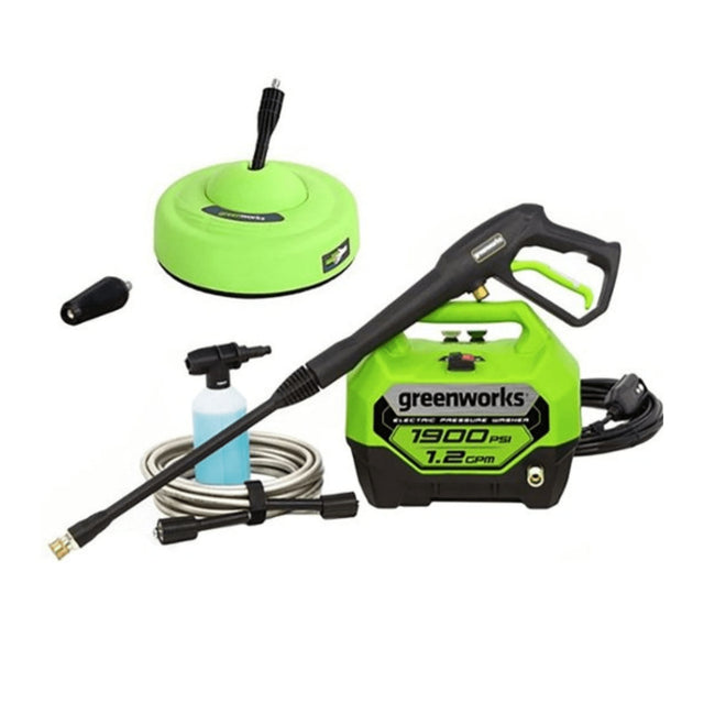 greenworks ELECTRIC PRESSURE WASHER  
1900 PSI  
1.2 GPM
