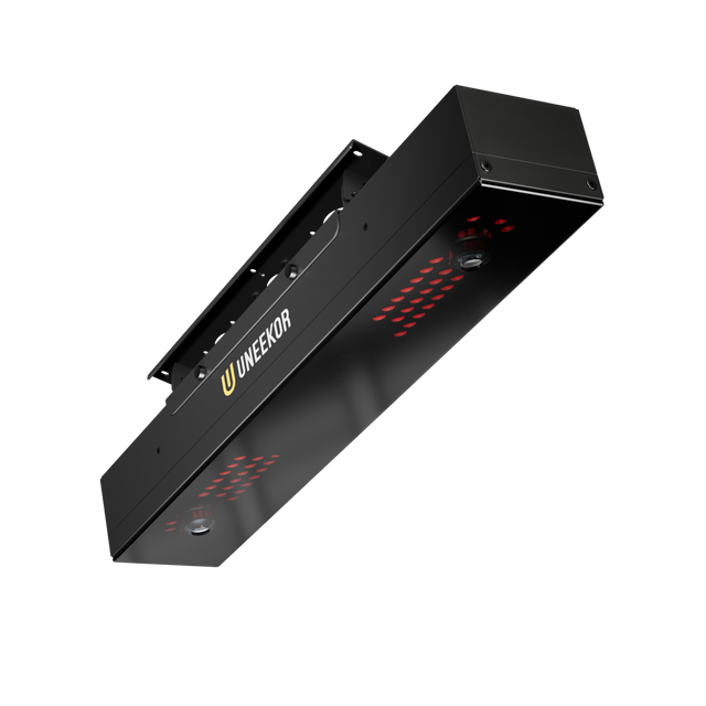 Front. Uneekor - EYE XR AI Studio Golf Launch Monitor & Simulator - Black.
