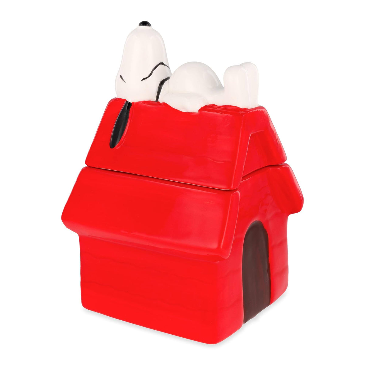 Silver Buffalo - Peanuts Snoopy Doghouse 7-Inch Sculpted Ceramic Snack Jar - Multi-Colored