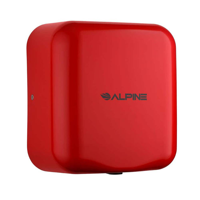 Front. Alpine Industries - Hemlock Commercial Automatic High-Speed 120V Electric Hand Dryer - Red.