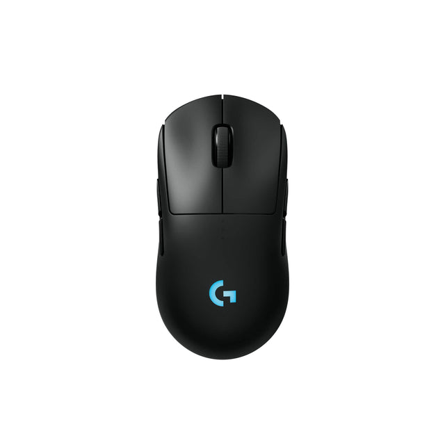 Front. Logitech - PRO 2 LIGHTSPEED Lightweight Optical HERO 44K DPI Gaming Mouse with 4 Customizable and Switchable Magnetic Side Buttons - Black.