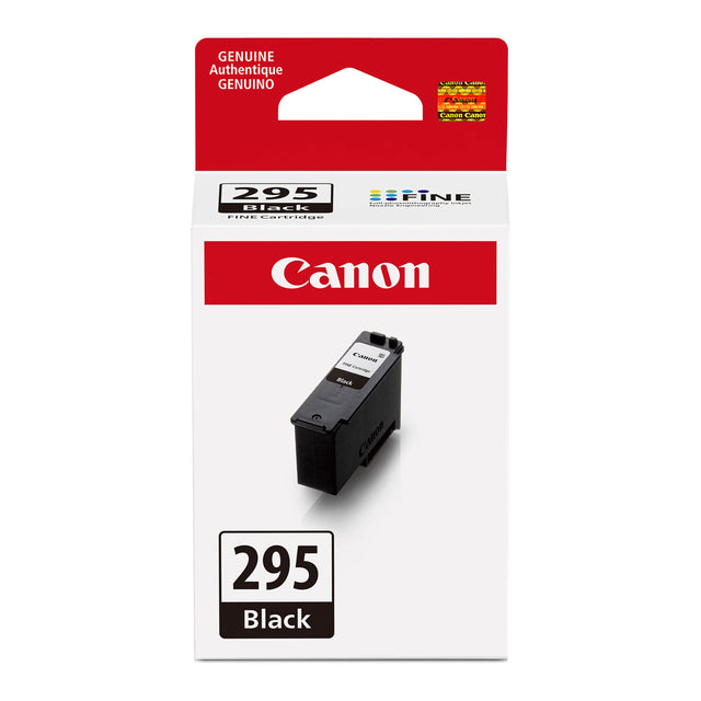GENUINE Authentique GENUINO  
295 Black  
FINE  
Canon  
295 Black