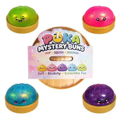 Puka Creations - Glitter Puka Buns 3.5-Inch Mystery Pack Squishy | 1 Random