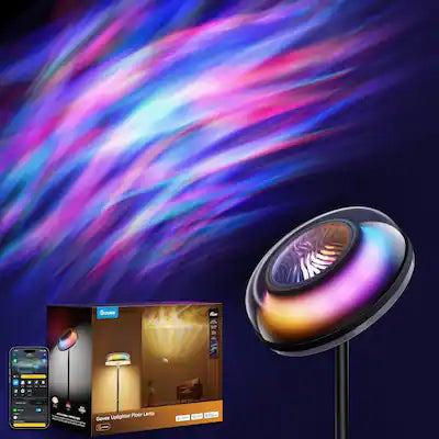 Govee - RGBIC Uplighter Floor Lamp, SmartThings, Alexa & Matter Compatible, Standing Lamp for Living Room & Bedroom