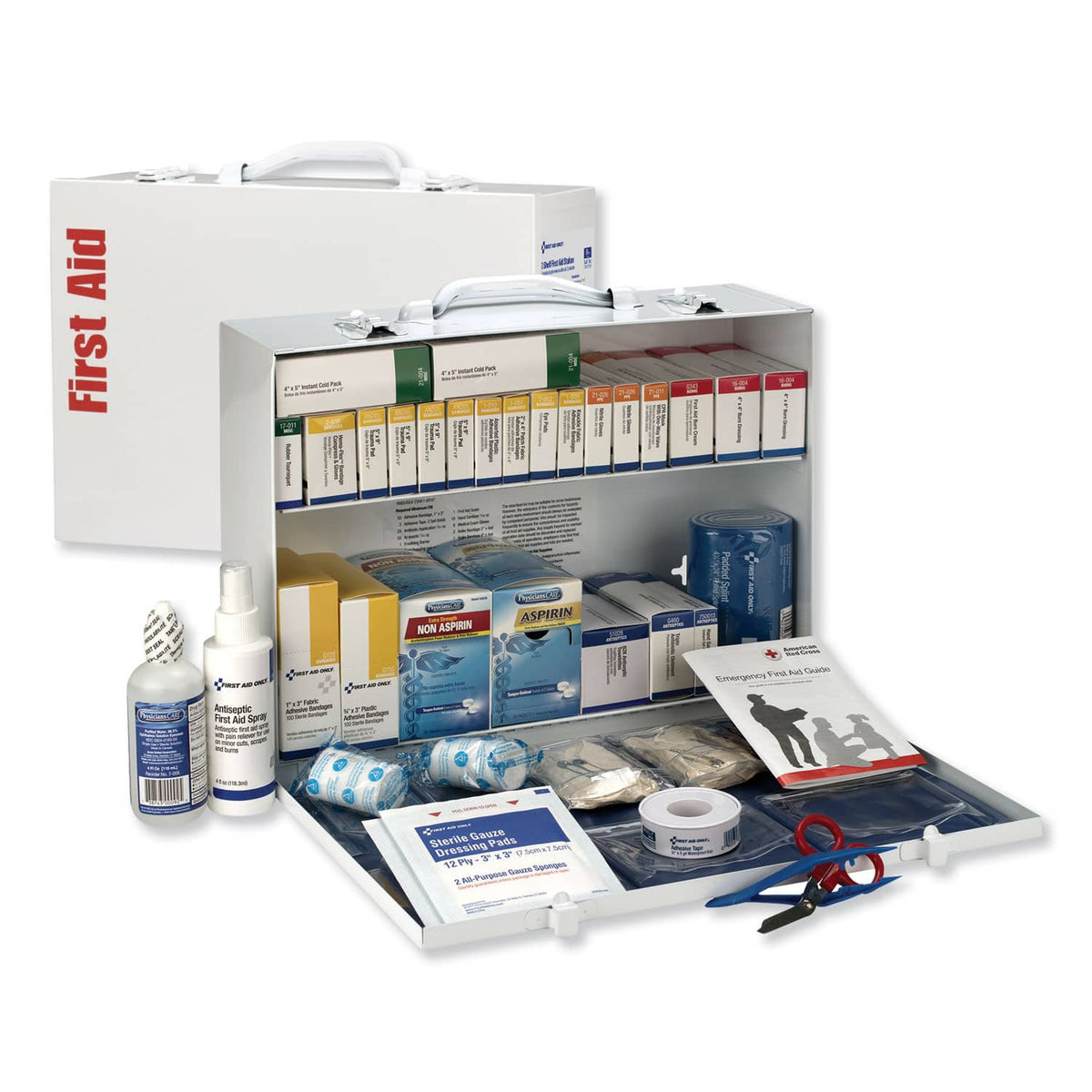 First Aid Only - ANSI 2015 Compliant Industrial First Aid Kit for Up to 75 People - White