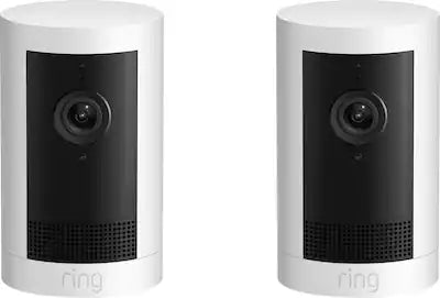 Ring - Outdoor Cam Plus, Battery 2pk, with 2K Video and Ring Vision, Low-Light Sight, and Mount-Anywhere Versatility