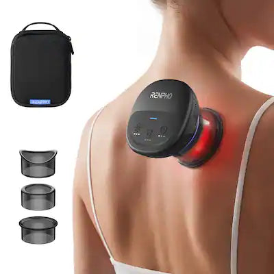 Renpho - 4-in-1 Smart Cupping Massager Kit, 850nm Infrared Heating Electric Cupping Set with 3 Cups, 70 min Runtime