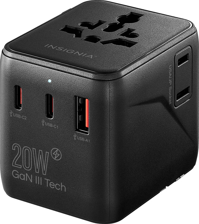 INSIGNIA  
USA/JP Socket  
USB-C2  
USB-C1  
USB-A1  
20W  
GaN III Tech