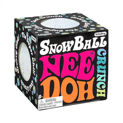 Schylling - NeeDoh Snowball Crunch Sensory Squeeze Toy, Crunchy Texture, Ages 3+