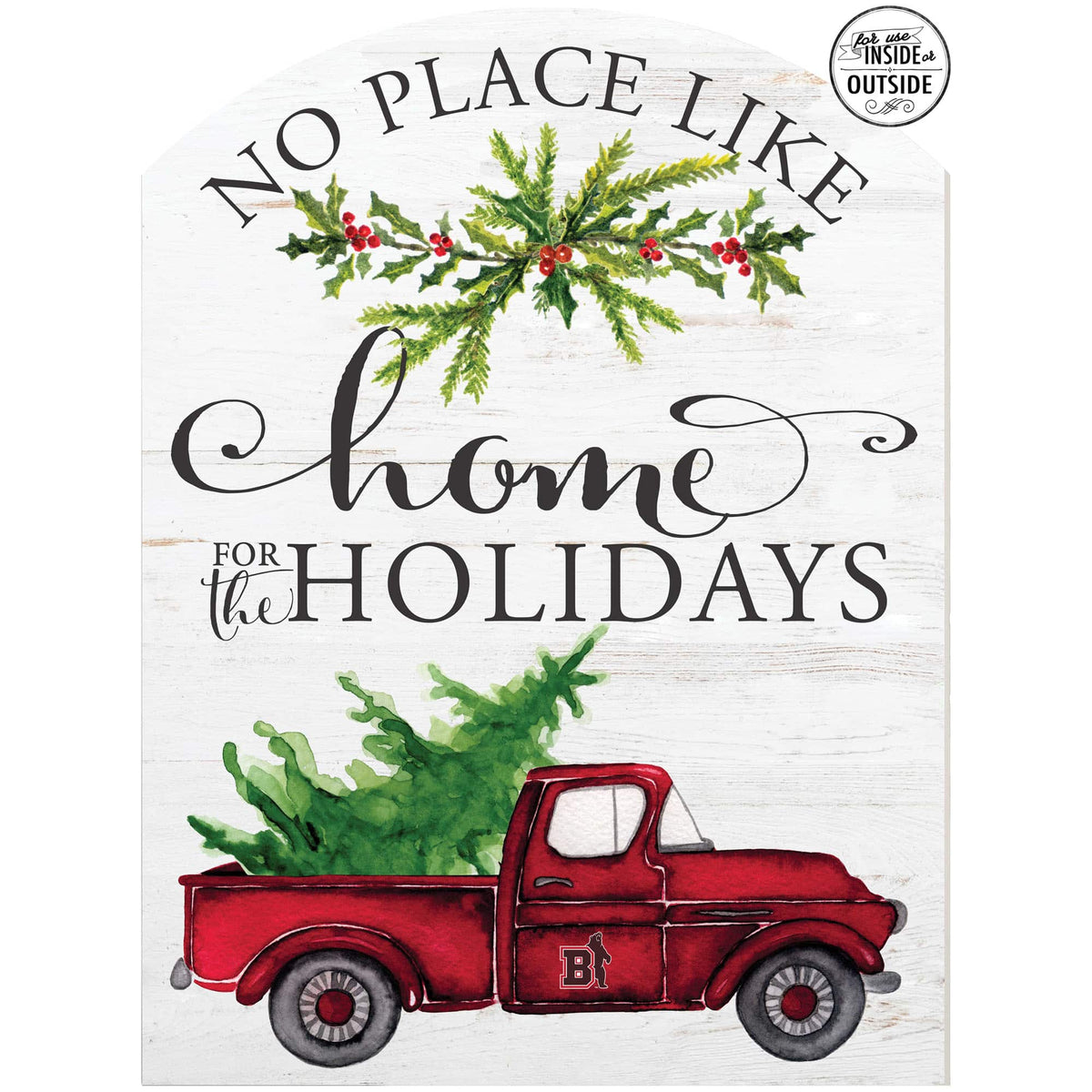 Jardine - Brown Bears 16'' x 22'' Holiday Marquee Sign - White