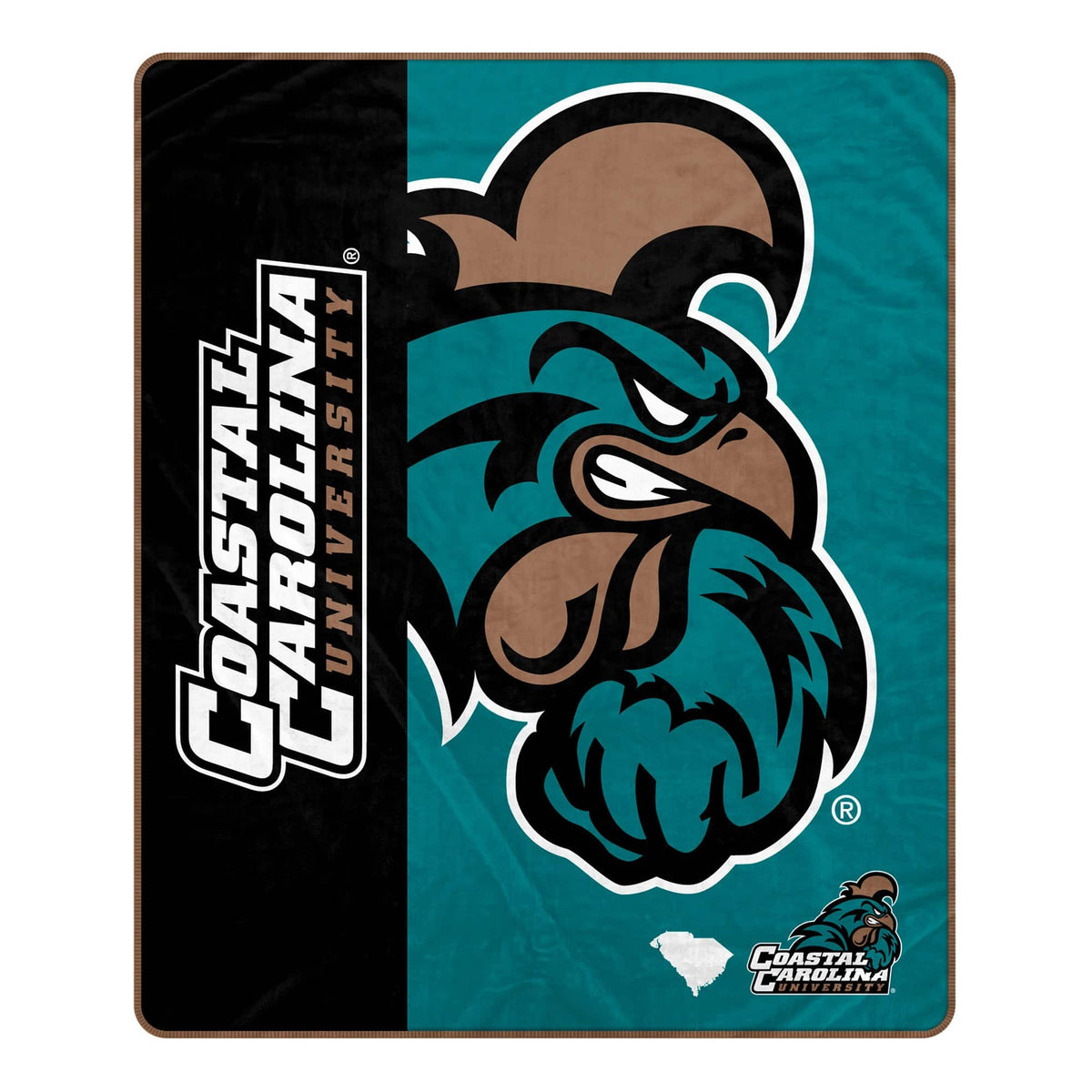 Pegasus - Coastal Carolina Chanticleers 50" x 60" Endzone Ultra Soft Throw Blanket - Multicolor