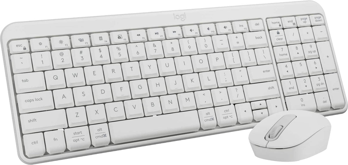 Logitech - MK250 Full-size Bluetooth Wireless Keyboard and Mouse Combo for Windows/MacOS with Fast & Easy Connectivity - Off-White