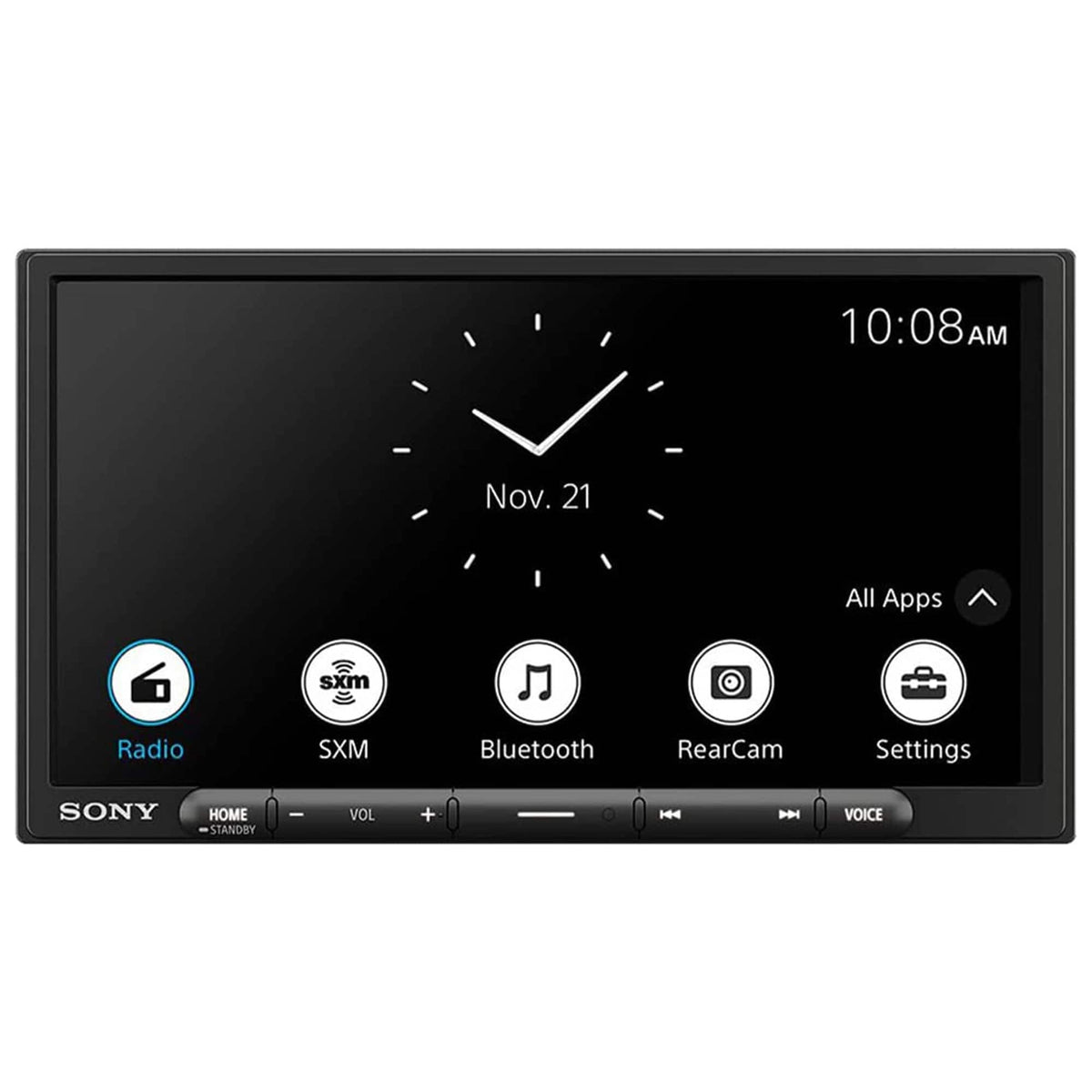 Sony - XAVAX6000 Car Audio 6.95 Inch Media Receiver with CarPlay and Android Auto - Black