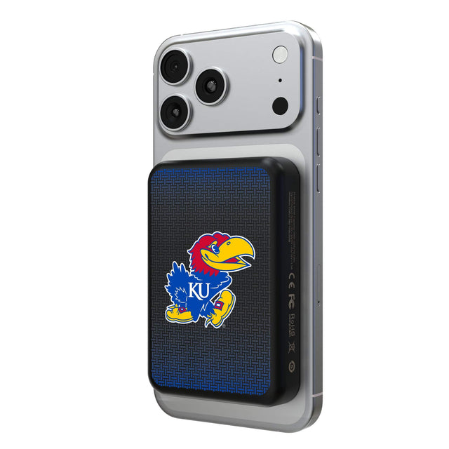Front. Keyscaper - Kansas Jayhawks Wireless Magnetic Power Bank - Black.