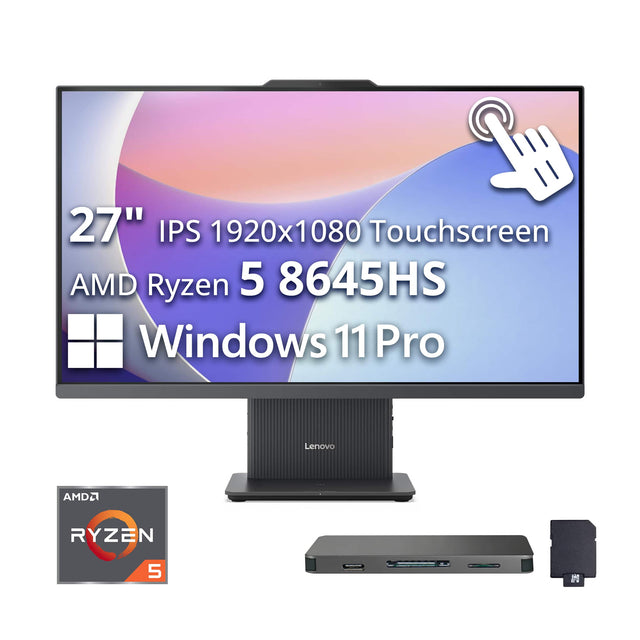 27" IPS 1920x1080 Touchscreen  
AMD Ryzen 5 8645HS  
Windows 11 Pro  
Lenovo  
AMD  
RYZEN  
5