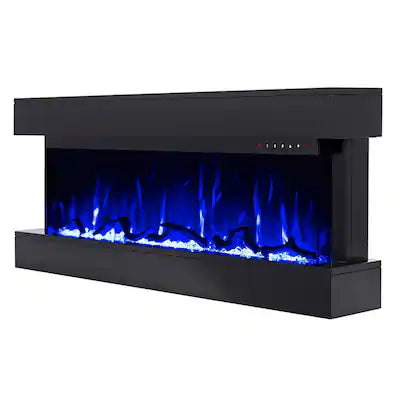 Touchstone Home Products - 50 in. Wall Mounted Chesmont 3-Sided Smart Electric Fireplace 1500W